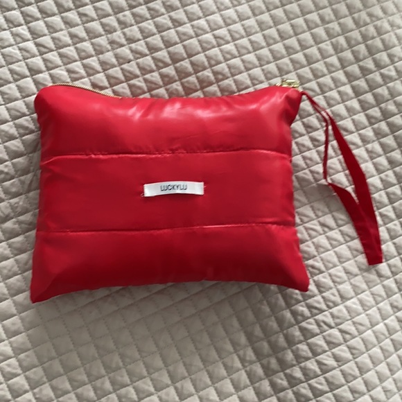 Luckylu Milano Pocketable Red Puffer Light Down Short Jacket - Picture 12 of 12